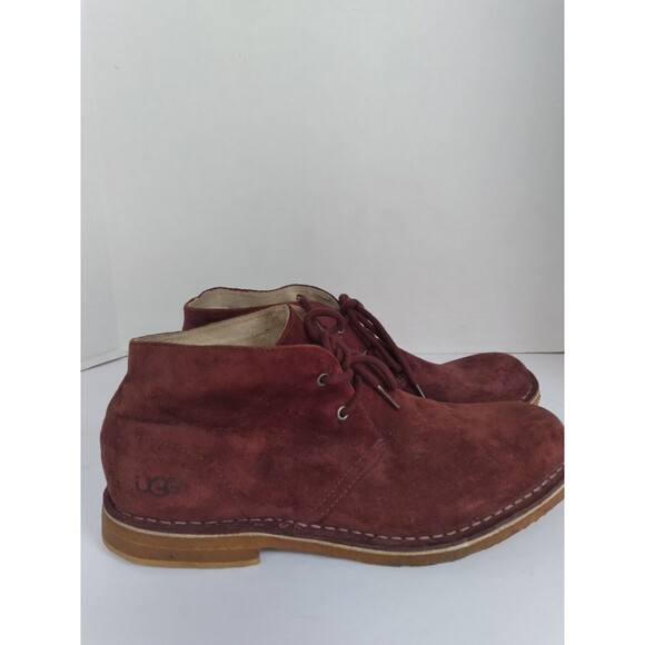UGG Australia Alin Red Leather Suede Desert Boots Mid Top Mens sz‎ 9.5 main image 4